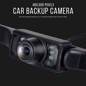 バックカメラ 穴開け不要リアカメラ 車用 46万画素 IP67防水 170°広角 7LEDライト 車両バックアップカメラシステム
