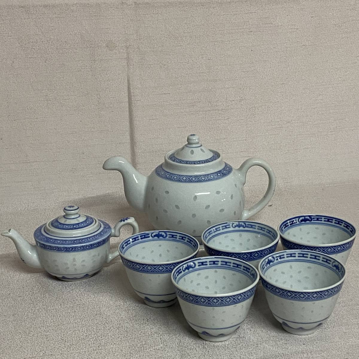 HD830(2) 中国 茶器 ポット 茶碗 茶道具 華道 書道具 中国美術 山水図