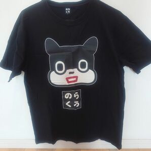 【古着】【美品】のらくろ柄_Tシャツ_メンズLサイズ_黒_ブラック【レア】