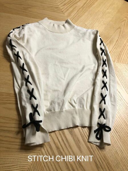 AMERI(アメリ)LACE UP SLEEVE KNIT