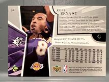 激レア 3D Base 03 Upper Deck SPX Kobe Bryant 故人 コービー・ブライアント Lakers レイカーズ ユニフォーム Panini バスケ_画像2