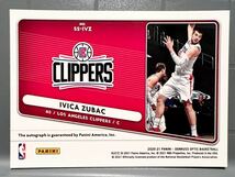 SSP Auto 20 Panini Ivica Zubac イビツァ・ズバッツ NBA 直筆 サイン Lakers レイカーズ クリッパーズ ユニフォーム Clippers バスケ_画像2