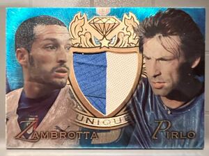 激レア Jersey 08 Futera Andrea Pirlo アンドレア・ピルロGianluca Zambrotta ザンブロッタ イタリア 代表 ユニフォーム Panini サッカー