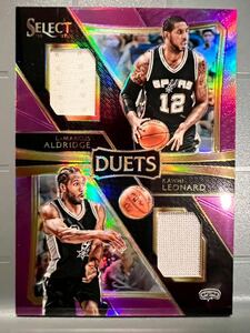 49枚限定 Prizm Jersey Panini Kawhi Leonard カワイ・レナード LaMarcus Aldridge NBAユニフォーム Spurs スパーズ バスケ 優勝 All-star