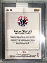 希少美品/270 枚限定 NBA ルーキー キャリアハイ30得点 19 Panini Instant Rui Hachimura RC 八村塁 バスケ ウィザーズ Lakers レイカーズ_画像2