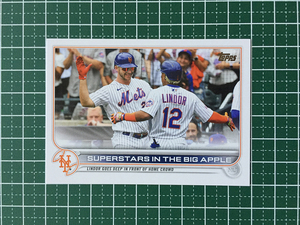★TOPPS MLB 2022 SERIES 2 #436 SUPERSTARS IN THE BIG APPLE／PETE ALONSO／FRANCISCO LINDOR［NEW YORK METS］ベースカード「BASE」★