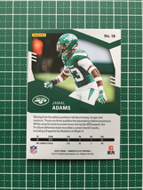 ★PANINI 2020 NFL DONRUSS ELITE #18 JAMAL ADAMS［NEW YORK JETS］ベースカード「VETERANS」★_画像2