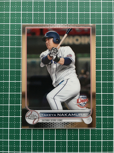 ★TOPPS CHROME NPB 2022 #169 中村剛也［埼玉西武ライオンズ］ベースカード「BASE」★