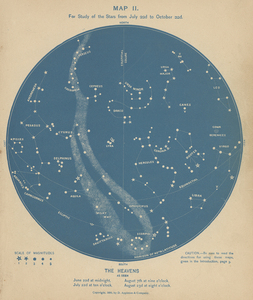 ☆アンティーク天文図版 天体観測 宇宙 星座図 天文古書 「ASTRONOMY BY OBSERVATION」 アメリカ1890年☆2