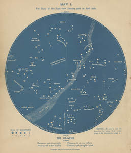 ☆アンティーク天文図版 天体観測 宇宙 星座図 天文古書 「ASTRONOMY BY OBSERVATION」 アメリカ1890年☆1