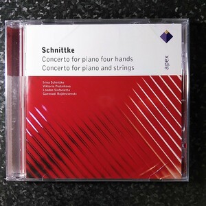 u（未開封、ひび割れ）シュニトケ　4手　ピアノと弦楽のための協奏曲　ポストニコワ　Schnittke Postnikova Piano Concerto Four Hands