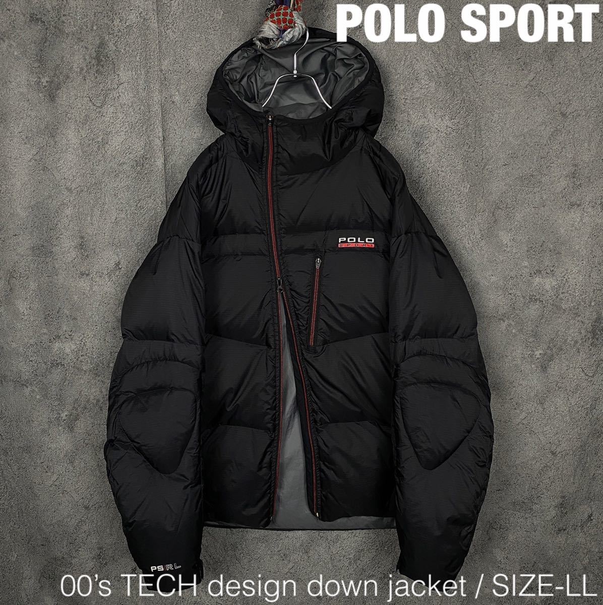 ☆超希少/高価【POLO SPORT 】☆袖レザー肉厚パンパンダウンジャケット☆-
