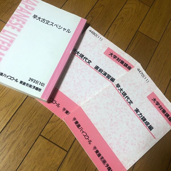 東進ハイスクールテキスト 早大対策講座 国語 3冊セット 大学受験講座