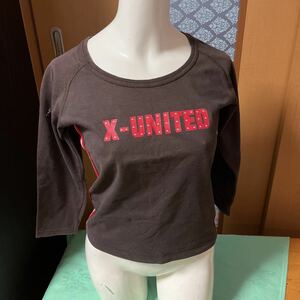 ○ X-UNITED カイザー 長袖TシャツS 茶色 ロンT 長袖カットソー トップス レディース