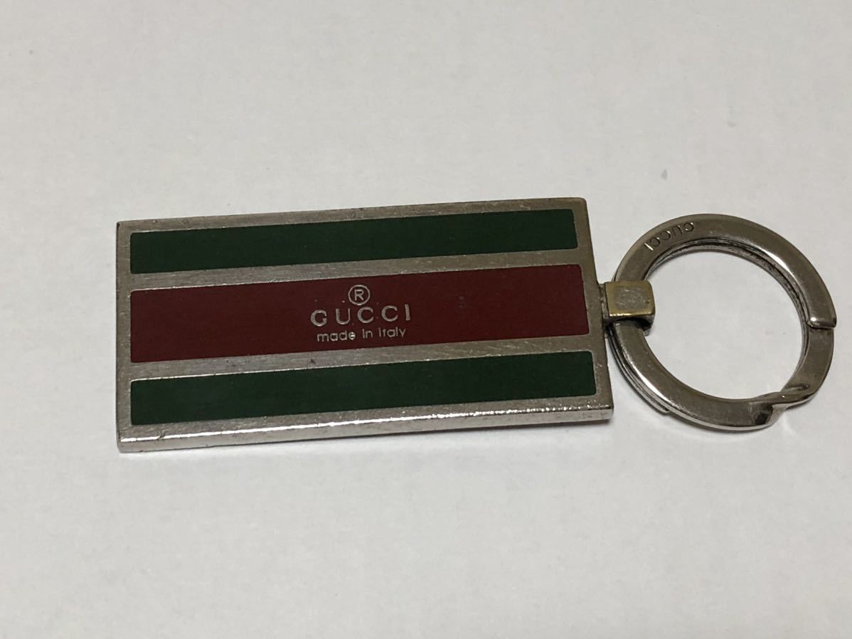 売って買う 良品 グッチ GUCCI ワールドワイド キーホルダー 白