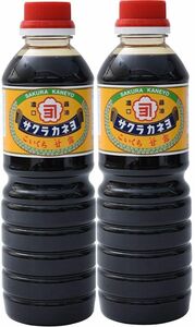 鹿児島の甘い醤油　サクラカネヨ甘露500ml２本セット