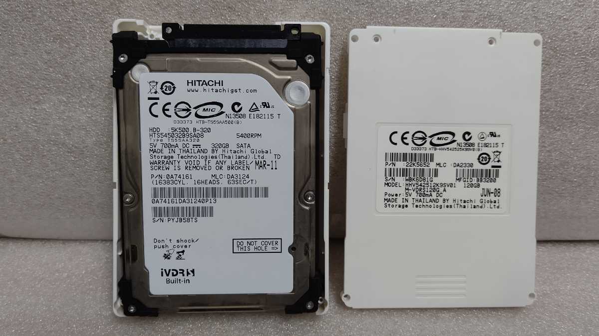 HGST iVDR-SカセットHD 1TB×2個 500GB×1個 計2.5TB-