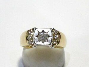 * price cut goods # ring # diamond total 0.35ct#K18* pra chiPt900#5.4g#18 number # secondhand goods #