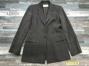 〈レターパック発送〉TRUSSARDI トラサルディ レディース 肩パッド レーヨンMIX ジャケット 秋冬 40 ダークグレー