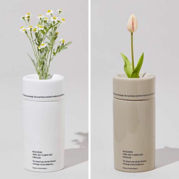 【2点】3COINS 3C THEATRE PRODUCTS フラワーベース スリーコインズ スリコ 花瓶 キャニスター 韓国