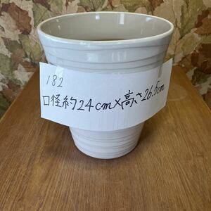 182 胡蝶蘭が入っていた植木鉢　陶器製　白