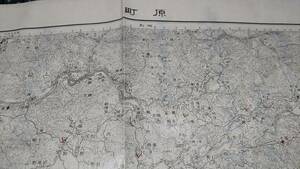 　古地図 　原町　熊本県　地図　資料　46×57cm（書き込み多し表裏）　明治34年測量　　昭和4年印刷　発行　B2212