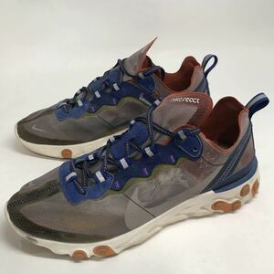 即決!定番! 19製 NIKE REACT ELEMENT 87 グレー ブルー 26.5 cm AQ1090-200 / ナイキ リアクト エレメント ２