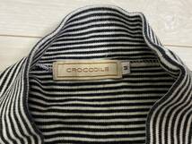 ★CROCODILE クロコダイル トップス ハイネック ボーダー 長袖シャツ レディース Mサイズ★_画像4