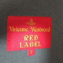 美品 Vivienne Westwood Red Label ヴィヴィアンウエストウッドレッドレーベル アンゴラブレンド オーブボタン Pコート 2 グレーカーキ_画像8