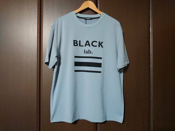 新品 ブラックレーベル クレストブリッジ【BLACK lab】シャドー チェック アイコンロゴ 半袖 Tシャツ LL ブルー BLACKLABEL CRESTBRIDGE