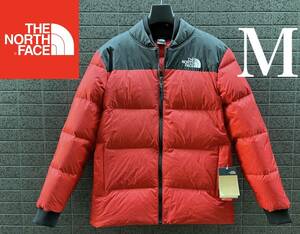 ◆モデル出品◆新品 Mサイズ ノースフェイス NRDCグースダウンジャケット赤700フィル リブ仕様 The North Face 撥水仕様 日本未発売 メンズ