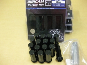 DIGICAM/デジキャン クロモリナット16本 7角袋タイプ60mm P1.25 & [専用90mm7角ソケット付属]