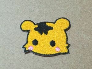 飾り/全刺繍かわいいとらの顔ワッペンMサイズ/干支寅 トラ 虎