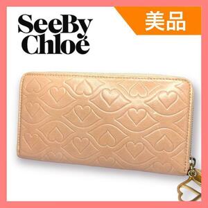 [ beautiful goods ]See By Chloe See by Chloe bi Zoo round fastener long wallet Heart 