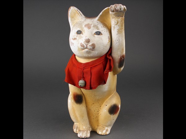 813『パンダ 招き猫』陶器 /骨董品 古美術 古玩 アンティーク 超特価激安