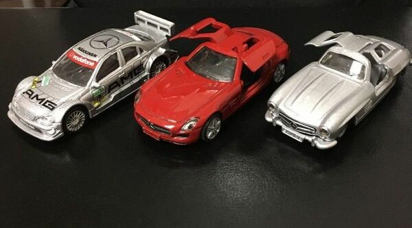 NOREV C-Class AMG、siku Mercedes 300SL、siku SLS、 3台セット