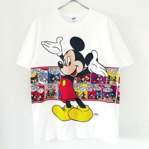 ■激レア■90s USA製 MICKEY MOUSE コミック Tシャツ L XL相当 ミッキー マウス ディズニー アメコミ PIXER ビンテージ