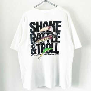 ■激レア■90s USA製 CLUMBIA 魚 ルアー Tシャツ ML コロンビア フィッシング ベスト PFG ビンテージ