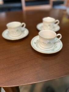 Noritake デミタスカップ&ソーサー(Ivory China)3客セット（NB）