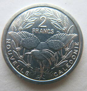 ニューカレドニア　2フラン硬貨　1987年　