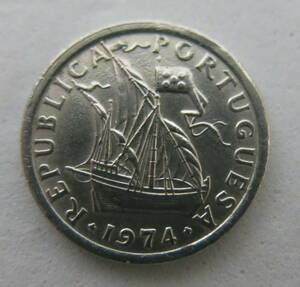 ポルトガル 2.5エスクード硬貨 1974年