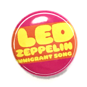 缶バッジ 25mm LED ZEPPELIN Imitation Song 移民の歌 Jimmy Page ジミーペイジ
