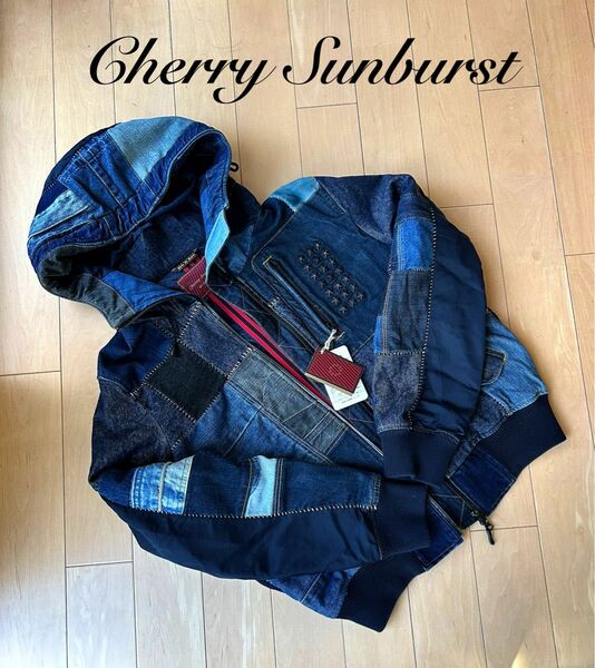 【Cherry Sunburst】フード付きデニムジャケット