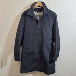 *URBAN RESEARCH/ Urban Research / men's /M size / turn-down collar coat / sombreness black / outer / liner attaching / coat 