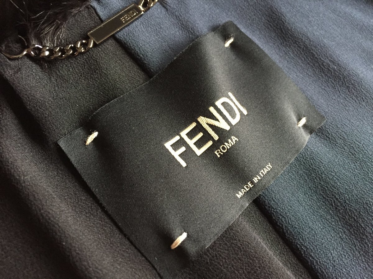 即決 極美品 FENDI フェンディ 最高峰 ミンクファー ノーカラー