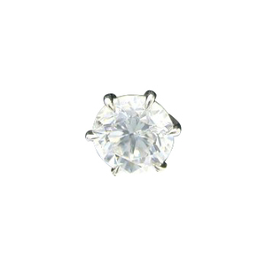 ダイヤモンド ピアス 一粒 0.2カラット プラチナ 鑑定書付 0.218ct Dカラー VVS2クラス 3EXカット H&C CGL