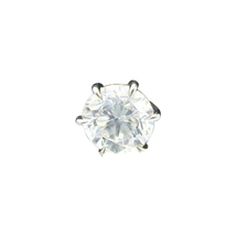 ダイヤモンド ピアス 一粒 2.0カラット プラチナ 鑑定書付 2.128ct Fカラー SI2クラス 3EXカット CGL_画像1