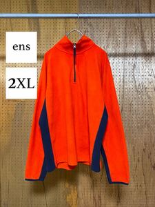 古着 00年代 00s GAP ギャップ ハーフジップ ボア フリース プルオーバー オレンジ XL 2XL ビッグサイズ オーバーサイズ ビッグシルエット