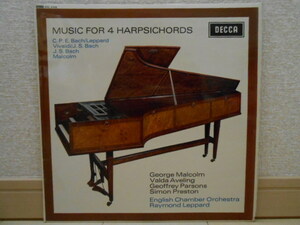 英DECCA SXL-6318 マルコム プレストン MUSIC FOR FOUR HARPSICHORDS オリジナル盤