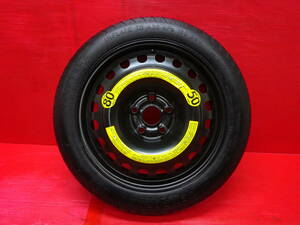 アウディ純正17インチスペアホイール スペアタイヤ 1本 4J +35 5H 112 GOODYEAR CONVENIENCE SPARE T125/80R17 99M AUDI